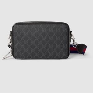 Gucci Black and Silver Men's Belt Bag
